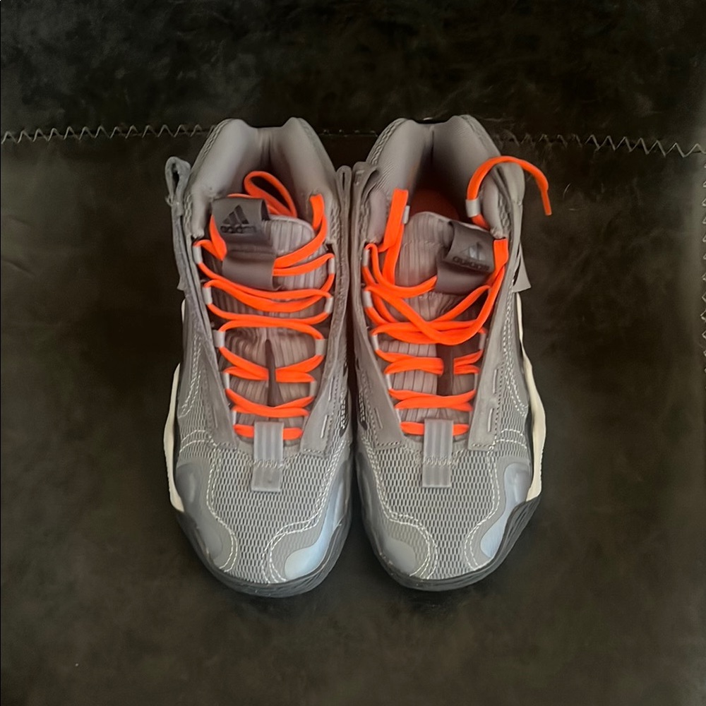 Gray and Orange Sneakers